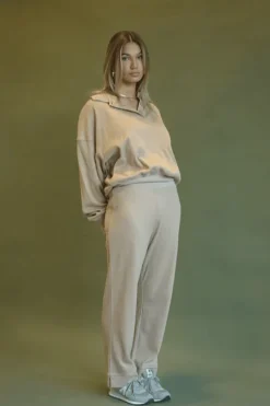 Waffle Straight Leg Pant Coffee
