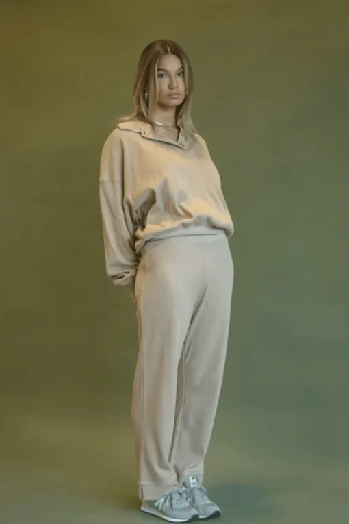 Waffle Straight Leg Pant Coffee