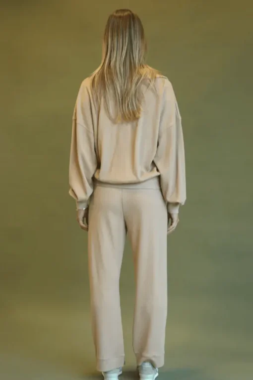 Waffle Straight Leg Pant Coffee