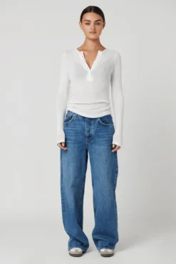 Xavier Button Top White
