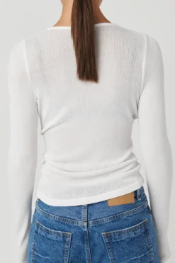 Xavier Button Top White