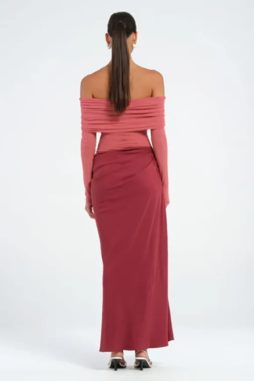 Yasmin Off Shoulder Dress Redwood